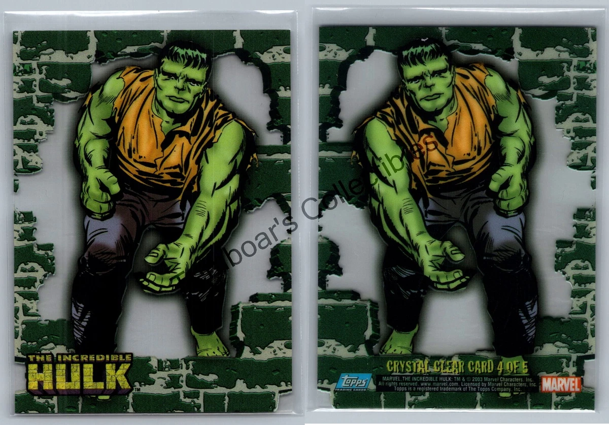 The Incredible Hulk Topps with Vintage Collectable Trading Cards