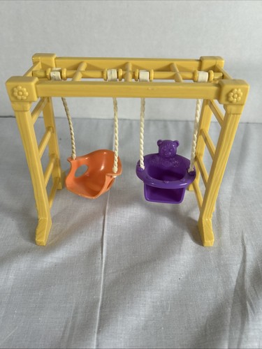 Fisher-Price Loving Family Dollhouse Playground Swing-set Slide Picnic Table LOT - Picture 4 of 4