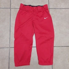 Nike 2 Button Women’s Red Vapor Select Softball Pants Size Small w/ belt loops S