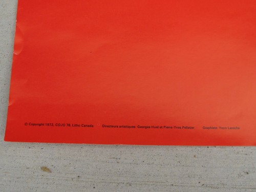 Vtg 1976 Montreal Summer Olympic Games Original Poster Wavy Logo 1972 COJO 23.5" - Picture 7 of 10