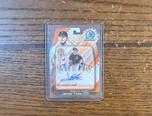 2024 Bowman Draft Chrome James Tibbs In Action 1/25 MT, ROOKIE AUTO, RED SOX STAR