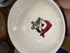 Vintage  Kellogg's Tony the Tiger Ceramic cereal bowl 7&rdquo; W x  2.25&rdquo; H Preowned
