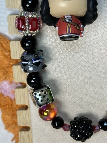 3D Captain Hook Funko Pop Handmade Phone Strap Metal Handpainted Beads Bag Chain - Photo 5 sur 10
