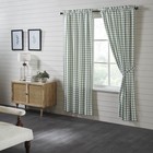 Farmhouse 84"x40" Panel Pair Green Rod Pocket Annie Window Curtains VHC Brands