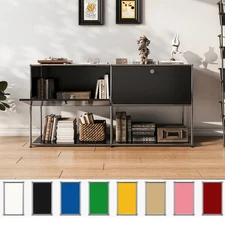 Accent Modern Storage Cabinet Free-Standing Storage Shelf Sideboard Credenza US