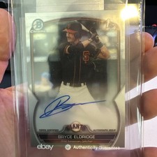 Bryce Eldridge 2023 1st Bowman Chrome Rookie Auto Giants-- Pro Debut