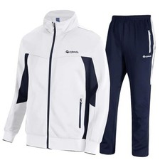 Men's Tracksuits Sweatsuits for Men Sweat Track Suits Large 03 White darl Blue
