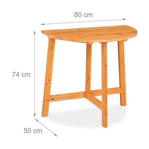 Klapptisch Balkon Tisch Halbrunder Gartentisch 20 kg Wand Klapptisch 4,8 kg - Bild 4 von 10