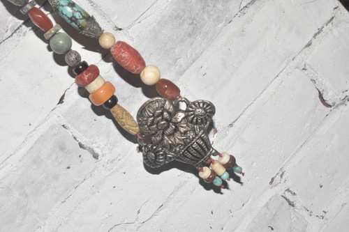 Vintage chinesische Perlen Silber atemberaubende klobige Halskette! - Bild 9 von 9