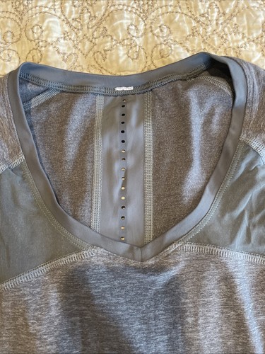 Lululemon grau V-Ausschnitt Langarm Pullover Shirt Gr. 8 - Bild 3 von 9