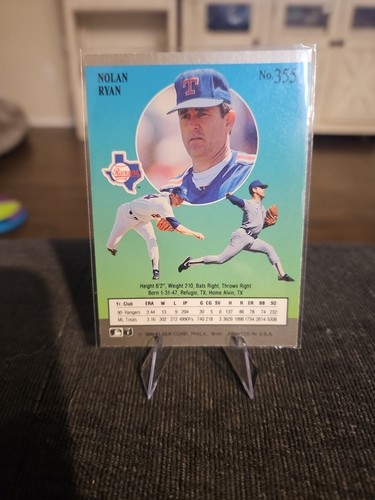 1991 Fleer Ultra - Nolan Ryan #355 - Texas Rangers - Picture 2 of 2