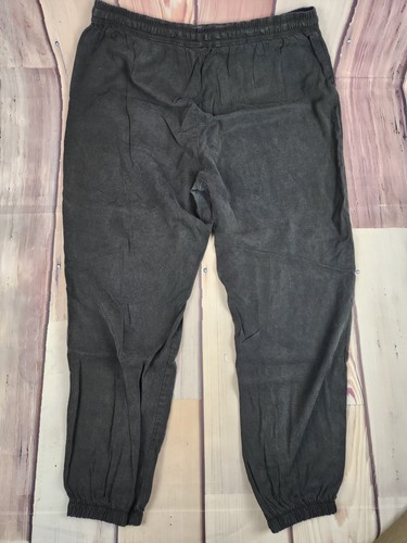 Pink Victoria's Secret Joggers Womens L Black Drawstring Lightweight Lyocell - Picture 4 of 8