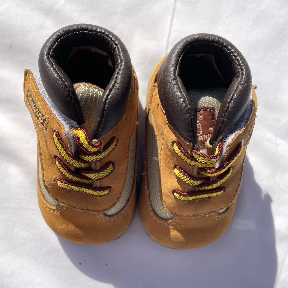Timberland Infantil Bebé Talla 1 Cuero Cuna Botines Bota Tostado Foto 3 de 4
