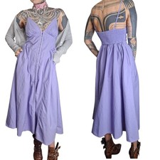 Urban Outfitters UO Cedar Poplin Corset Midi Dress Womens XS Purple 100% Cotton