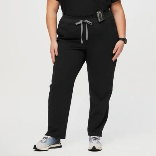 Figs Yola 2.0 High Waisted Skinny Scrub Pants Women’s 3XLP Black Drawstring