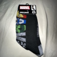 Marvel Avengers Novelty Crew Socks Size 9-13