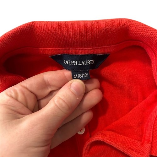 Vtg Ralph Lauren Red Short Sleeve Polo Shirt Girls 8-10 - Picture 2 of 5