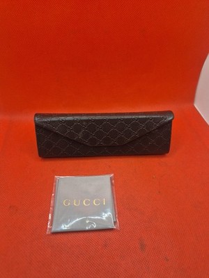 Gebrauchtes Gucci Tri Fold Sonnenbrille Brillenetui neu mit Stoffknopfverschluss