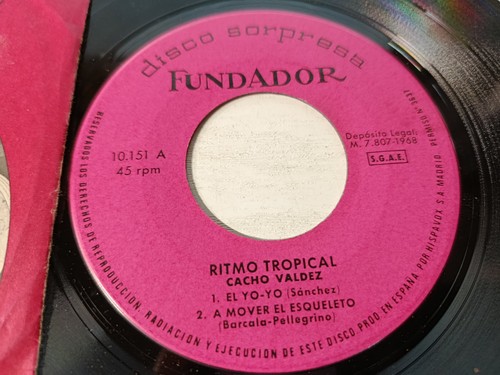 Chub Valdez Rhythm (1968 Promo) Single vinyl 7 " VG Double Founder - Bild 2 von 4