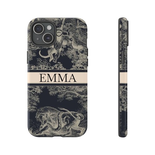 Custom Name Tough Phone Case with Lion & Monkey Design, Personalized Phone Cover - 第 52/229 張圖片