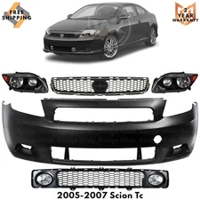 Front Bumper Cover Paintable & Grille Assembly Kit For 2005-2007 Scion tC