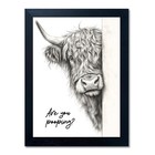 Funny Highland Cow Bathroom Wall Art - Rustic Farmhouse Wall Decor with Humor...