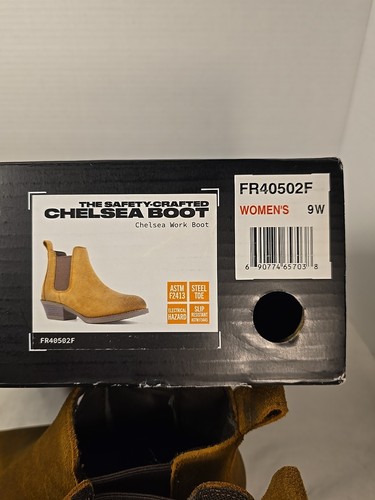 Frye Supply Safety Crafted Chelsea Work Boot Womens Size 9W FR40502F NIB - Picture 9 of 11