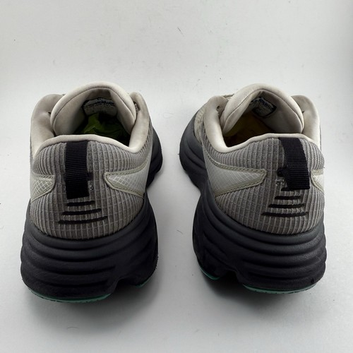 HOKA BONDI 8 Women ‘s Size 9 Cushioned Running Sneakers Shoes Gray Green - Picture 4 of 24