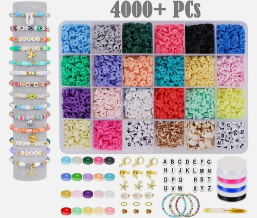 Mädchen Kinder Halskette Armband selber machen Perlen Schmuckherstellung Set DIY Bastelset - Bild 9 von 10