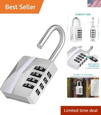 Outdoor Padlock: 4-Digit Combination for Gym, Shed & Fence Security