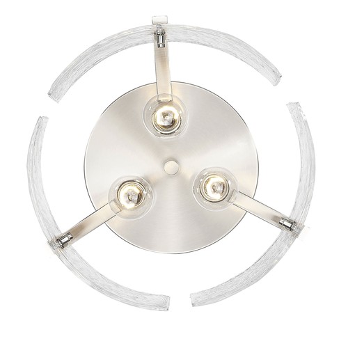 Golden Lighting 3164-FM HWG Aenon 3 Light 15"W Flush Mount Drum - Brushed - Picture 3 of 9