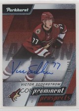 2020-21 Parkhurst Prominent Prospects Red 6/10 Victor Soderstrom #PP23 Auto 3xv