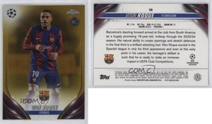 2023 Chrome UEFA Club Competitions Gold Refractor /50 Vitor Roque #28 Rookie RC