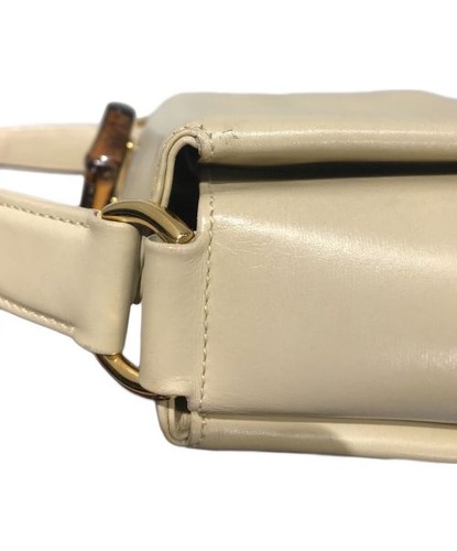 Gucci Bamboo Handle Vintage Handbag Leather Tote Bag Authenticated Auth - Picture 10 of 10