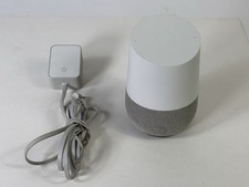 Google Home Smart Speaker White Gray Wi-Fi Voice Control with Adapter