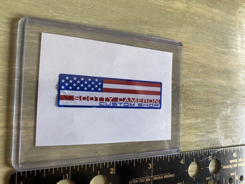 NUOVO RARO! Adesivo Scotty Cameron negozio personalizzato BANDIERA AMERICANA USA albero fascia decalcomania - Foto 3 di 3