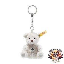NEW Steiff Pendant Mini Teddy Bear Plush Keychain Lilac/Grey 3