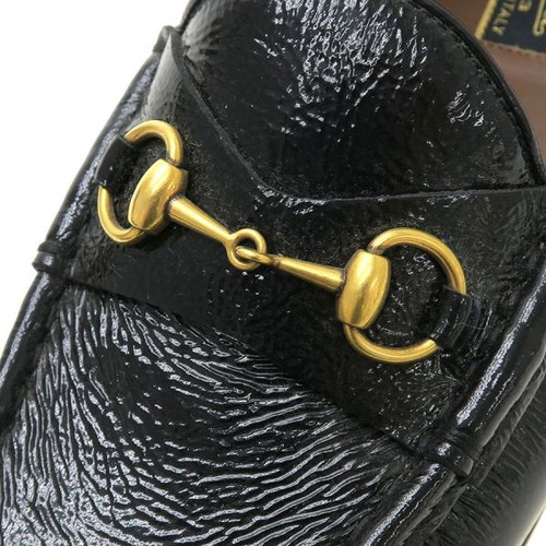 GUCCI Loafers Shoes Horse Bit EU 38 US 8 Black Authentic - Picture 15 of 24