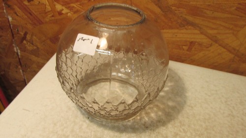 Antique Clear Glass Gas Light Shade No. 1 - Picture 1 of 2