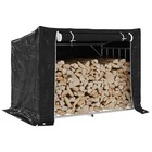 Firewood Rack Galvanised Steel 150.5x100.5x110.5 cm with Rain Cover Grey Extra