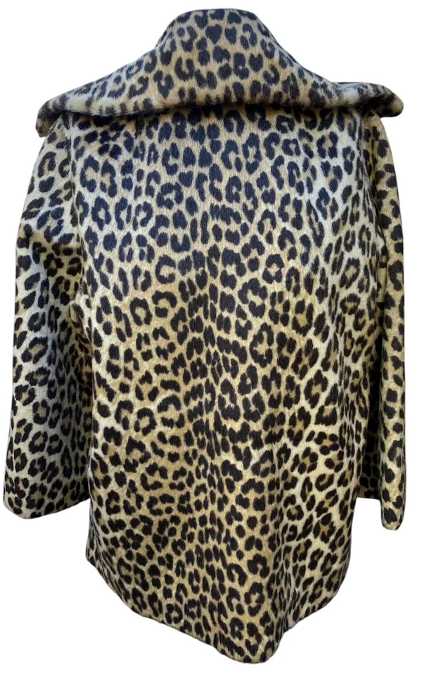 Vintage 1950’s Faux Animal Print Coat By Dan Millstein Paris New York - Sz Large - Image 2 of 4