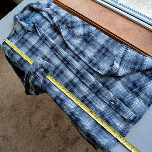 Camisa BTC Para Hombres Gris Franela a Cuadros Abotonada M Reparada Algodón Manga Larga Cálida - Imagen 13 de 15
