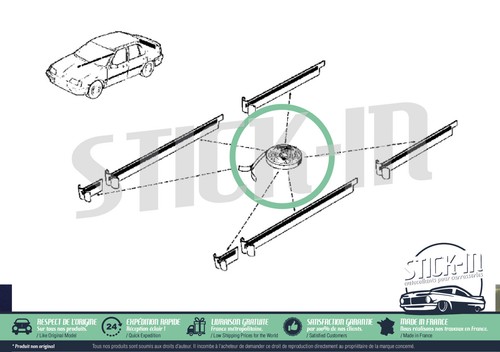 Reti Adesivo Renault 19 16S Bordatura Porte Ciocche Autoadesivi Adesivi R19 V - Foto 3 di 3