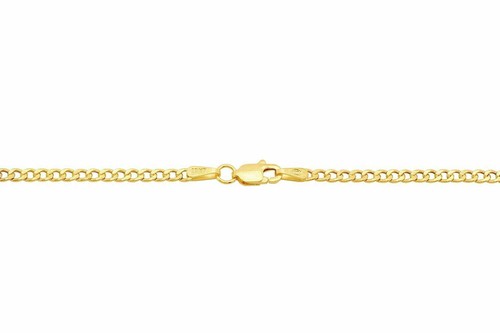 10k Gelbgold Kubanische Panzerkette Gliederkette Halskette 2mm-3,5mm Größe 16"-30" Hohl - Bild 5 von 7