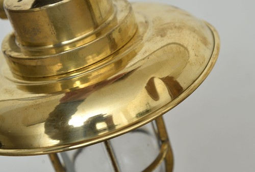 Vintage old brass ships lamp light beautiful nautical original - FREE DELIVERY - Picture 11 of 12