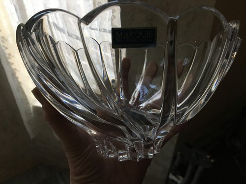 1991 Waterford Blown Crystal 8" Windflower Serving Bowl - Picture 5 of 6