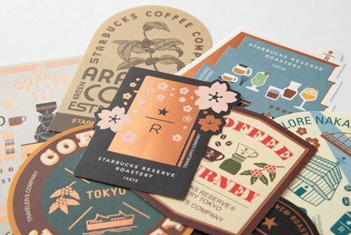 TRAVELER’S Notebook Starbucks Camel passport size, Tags, Stickers, Brass Clip - Picture 17 of 22