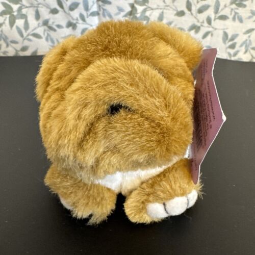 Vintage Swibco Puffkins 6654 BOSLEY Bulldog Keychain with Tag Brown Plush Toy - Picture 2 of 11