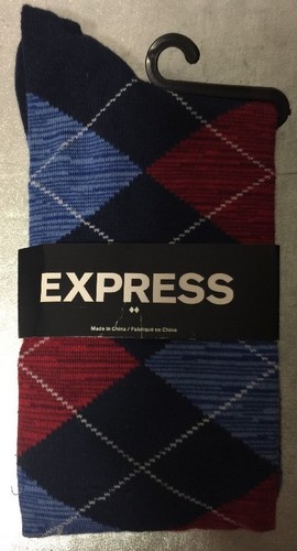 NWT Express Men's 1 Pair Socks Fits Shoe Sizes 8- 12