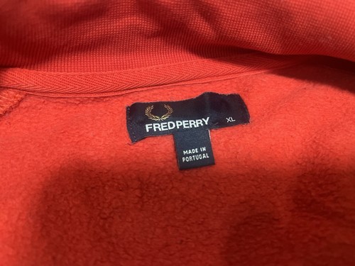 Fred Perry Men’s Full Zip Sz XL Red Track Jacket Punk Oi! Skinhead Cro Mags NYHC - Picture 8 of 13